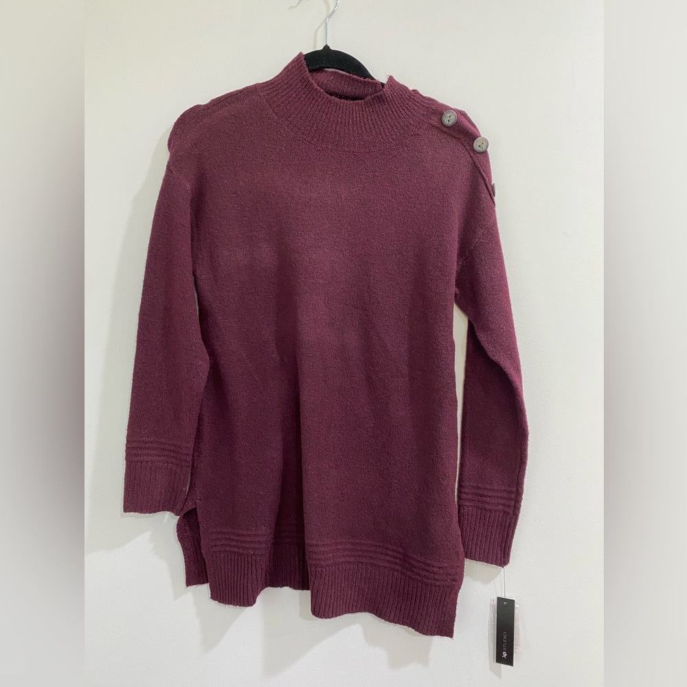 Women’s AB Studio Mockneck Drop Shoulder Sweater